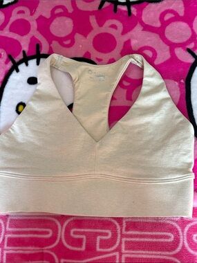 aerie Cream Racerback Seamless Bralette